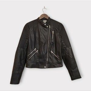 Zara Vegan Leather Moto Jacket M